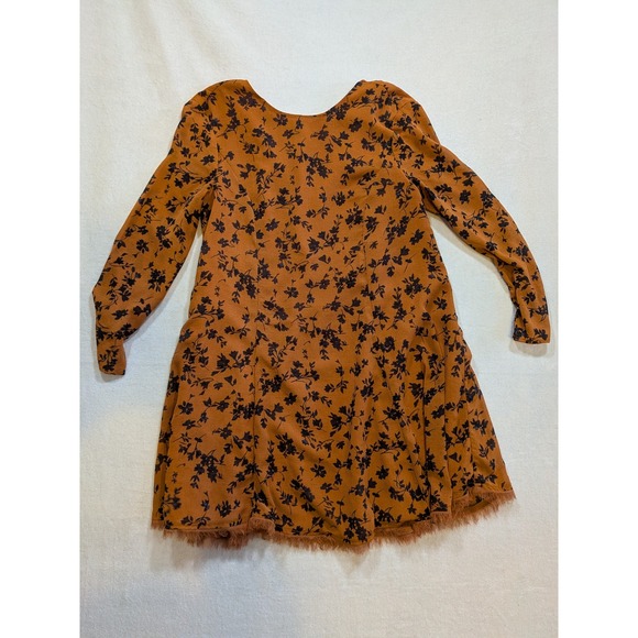 Kimchi Blue Dresses & Skirts - Kimchi Blue Women Orange Floral Long Sleeve Mini Dress Size S